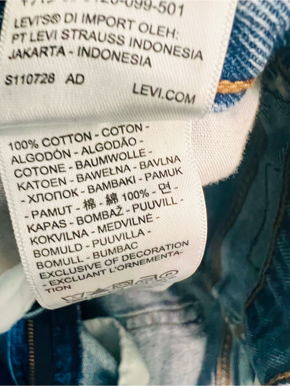 Levi’s ‘94 Baggy Jeans Women’s 26 Light Wash 100% Cotton Relaxed Wide Leg - Picture 3 of 10
